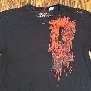 Y2K Parasuco Black and Red Graphic Tee